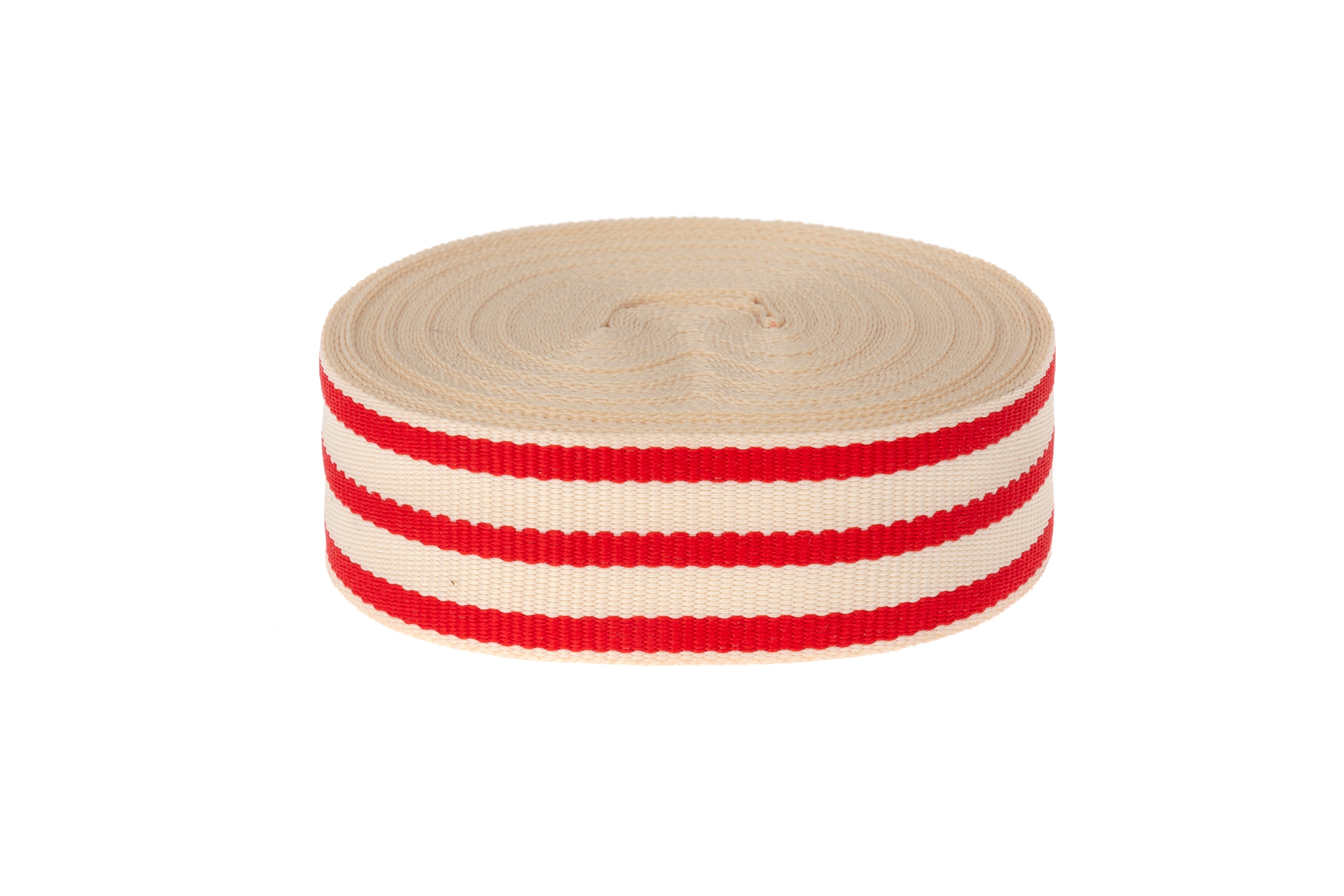 10m x 20mm with Red and Cream Ribbon - Sophies Ribbons